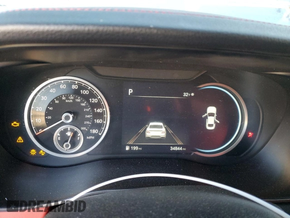 2022 Genesis G70 Launch Edition with VIN KMTG14TE8NU082197, listed as a Copart auction lot 41468635 with 34,844 mi miles and Salvage Title. Bid and sale history available at DreamBid. Image 9.