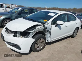 2015 Honda Civic Sedan LX with VIN 19XFB2F50FE238935, listed as a IAAI auction lot 42045674 with 56,553 mi miles. Bid and sale history available at carsss.com. Image 2.