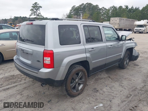 2017 Jeep Patriot Sport with VIN 1C4NJPBAXHD200955, listed as a IAAI auction lot 41597096 with 166,857 mi miles. Bid and sale history available at carsss.com. Image 4.