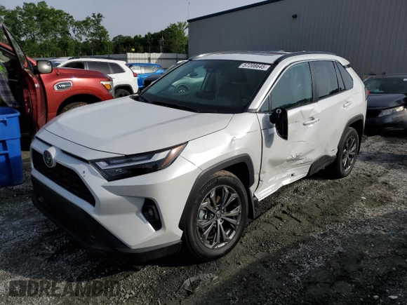 2024 Toyota RAV4 Hybrid XLE Premium with VIN 4T3B6RFV1RU174487, listed as a Copart auction lot 57208645 with 9,911 mi miles and Salvage title. Bid and sale history available at DreamBid. Image 1.