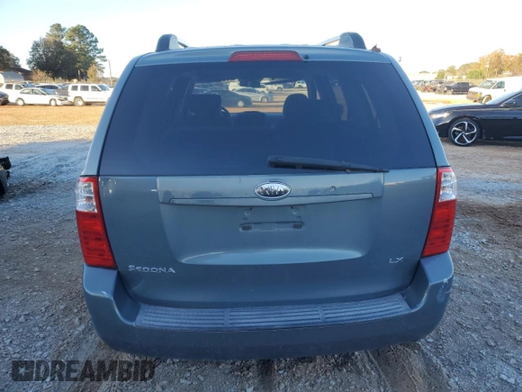 2008 Kia Sedona EX with VIN KNDMB233886214336, listed as a Copart auction lot 81980824 with 166,499 mi miles and Salvage Title. Bid and sale history available at carsss.com. Image 6.