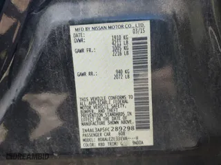2015 Nissan Altima 2.5 with VIN 1N4AL3AP5FC289298, listed as a IAAI auction lot 41420327 with 138,544 mi miles. Bid and sale history available at carsss.com. Image 9.