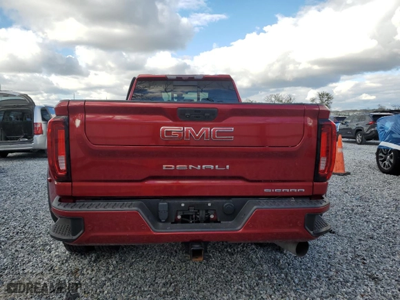 2022 GMC Sierra 3500HD Denali with VIN 1GT49WEY2NF137602, listed as a Copart auction lot 46927635 with 20,038 mi miles and Salvage Title. Bid and sale history available at carsss.com. Image 6.