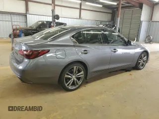 2019 Infiniti Q50 Luxe with VIN JN1EV7AR9KM591571, listed as a Copart auction lot 61782675 with 38,544 mi miles and Salvage title. Bid and sale history available at DreamBid. Image 3.
