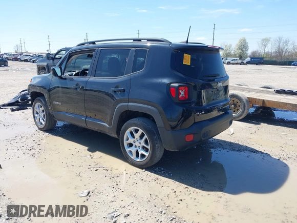 2018 Jeep Renegade Latitude with VIN ZACCJBBB8JPG82416, listed as a IAAI auction lot 41977023 with 75,092 mi miles and . Bid and sale history available at carsss.com. Image 3.