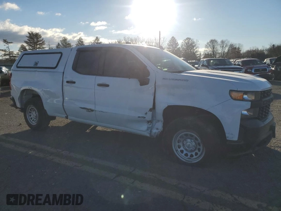 2020 Chevrolet Silverado 1500 Work Truck with VIN 1GCRYAEH1LZ325700, listed as a Copart auction lot 81700634 with 53,251 mi miles and Salvage Title. Bid and sale history available at carsss.com. Image 4.