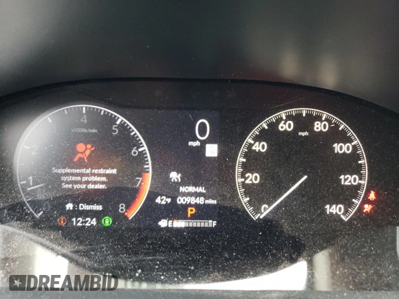 2024 Honda HR-V LX with VIN 3CZRZ2H31RM731676, listed as a Copart auction lot 54373325 with 9,848 mi miles and Salvage title. Bid and sale history available at DreamBid. Image 9.