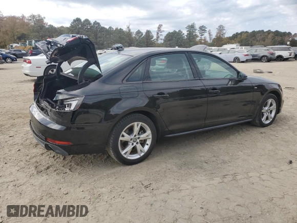 2018 Audi A4 Premium with VIN WAUKMAF40JA115039, listed as a Copart auction lot 79622144 with 57,020 mi miles and Salvage Title. Bid and sale history available at carsss.com. Image 3.