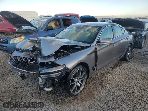 2023 Genesis G70 2.0T with VIN KMTG34TAXPU129319, listed as a Copart auction lot 73239224 with 18,785 mi miles and Non Repairable. Bid and sale history available at DreamBid. Image 1.