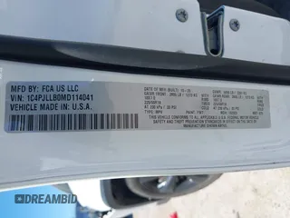2021 Jeep Cherokee Altitude с VIN 1C4PJLLB0MD114041, выставлен на аукционе IAAI как лот 42293395 с пробегом 55 576 миль миль и . История ставок и продаж доступна на DreamBid. Изображение 9.