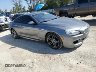 2013 BMW 6 Series 650i with VIN WBAYM9C57DDW20035, listed as a Copart auction lot 47051175 with 96,315 mi miles and Salvage Title. Bid and sale history available at carsss.com. Image 4.