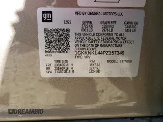 2023 GMC Acadia SLE z VIN 1GKKNKL44PZ157349, wystawiony jako Copart lot #53089145 z przebiegiem 31 184 mil mil oraz Nie do naprawy • Non repairable. Historia ofert i sprzedaży dostępna na DreamBid. Obrazek 13.
