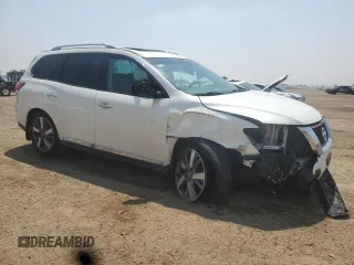 2015 Nissan Pathfinder SL z VIN 5N1AR2MMXFC652386, wystawiony jako Copart lot #59225715 z przebiegiem 76 089 mil mil oraz Szkoda całkowita • Salvage title. Historia ofert i sprzedaży dostępna na DreamBid. Obrazek 4.