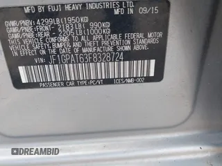 2015 Subaru Impreza Special Sports Premium с VIN JF1GPAT63F8328724, выставлен на аукционе IAAI как лот 42199208 с пробегом 139 214 миль миль и . История ставок и продаж доступна на DreamBid. Изображение 9.