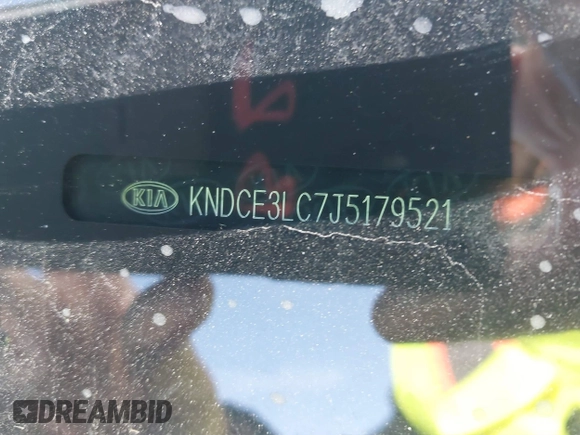 2018 Kia Niro Touring with VIN KNDCE3LC7J5179521, listed as a IAAI auction lot 41310921 with 75,620 mi miles. Bid and sale history available at carsss.com. Image 9.