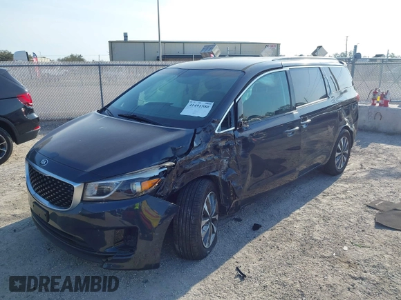 2015 Kia Sedona EX with VIN KNDMC5C13F6018556, listed as a IAAI auction lot 41491580 with 1 mi miles. Bid and sale history available at carsss.com. Image 17.