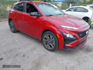 2022 Hyundai Kona N Line with VIN KM8K33A30NU794312, listed as a IAAI auction lot 41875100 with 21,880 mi miles. Bid and sale history available at carsss.com. Image 1.