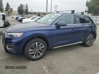 2021 Audi Q5 Premium with VIN WA1AAAFY1M2003515, listed as a Copart auction lot 55059915 with Not Provided miles and Salvage Title. Bid and sale history available at DreamBid. Image 1.