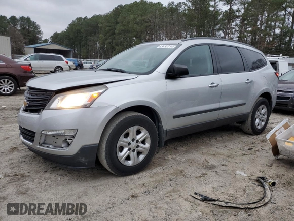 2014 Chevrolet Traverse LS z VIN 1GNKVFED2EJ141427, wystawiony jako Copart lot #83452714 z przebiegiem 132 687 mil mil oraz Szkoda całkowita • Salvage title. Historia ofert i sprzedaży dostępna na DreamBid. Obrazek 1.