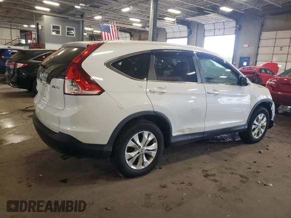 2013 Honda CR-V EX-L z VIN 5J6RM4H71DL043779, wystawiony jako Copart lot #57097155 z przebiegiem 107 811 mil mil oraz Szkoda całkowita • Salvage title. Historia ofert i sprzedaży dostępna na DreamBid. Obrazek 3.
