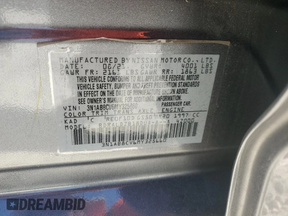 2021 Nissan Sentra SV z VIN 3N1AB8CV6MY325660, wystawiony jako Copart lot #57029355 z przebiegiem 53 192 mil mil oraz Szkoda całkowita • Salvage title. Historia ofert i sprzedaży dostępna na DreamBid. Obrazek 12.