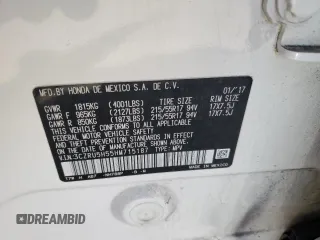 2017 Honda HR-V EX with VIN 3CZRU5H55HM715187, listed as a Copart auction lot 47923585 with 137,875 mi miles and Salvage Title. Bid and sale history available at carsss.com. Image 13.