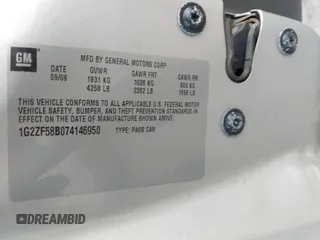 2007 Pontiac G6 1SV Value Leader with VIN 1G2ZF58B074146950, listed as a IAAI auction lot 42517773 with 79,558 mi miles and . Bid and sale history available at DreamBid. Image 9.