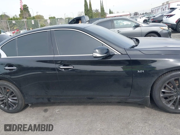 2019 Infiniti Q50 3.0t LUXE with VIN JN1EV7AP9KM518103, listed as a IAAI auction lot 41691978 with 44,517 mi miles. Bid and sale history available at carsss.com. Image 13.
