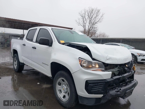 2022 Chevrolet Colorado 2WD Work Truck with VIN 1GCGSBEN7N1330924, listed as a IAAI auction lot 41592191 with 33,885 mi miles. Bid and sale history available at carsss.com. Image 1.
