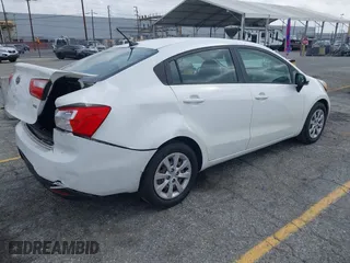 2012 Kia Rio LX with VIN KNADM4A31C6089842, listed as a IAAI auction lot 41928559 with 129,030 mi miles. Bid and sale history available at carsss.com. Image 4.