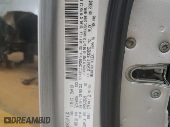 2014 Ram 1500 Express with VIN 1C6RR7FT1ES379858, listed as a Copart auction lot 53814295 with 188,574 mi miles and Salvage title. Bid and sale history available at DreamBid. Image 12.