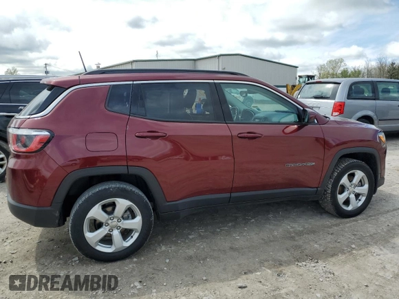 2020 Jeep Compass Latitude with VIN 3C4NJDBB6LT165048, listed as a Copart auction lot 56165965 with 83,351 mi miles and Salvage title. Bid and sale history available at DreamBid. Image 3.