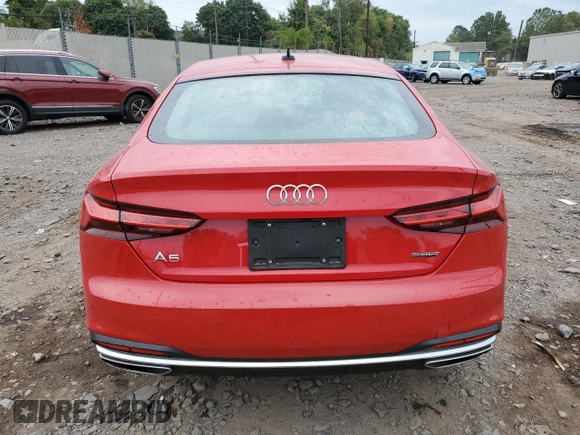 2022 Audi A5 Sportback Premium with VIN WAUABCF51NA011980, listed as a Copart auction lot 71982364 with 8,077 mi miles and Salvage Title. Bid and sale history available at carsss.com. Image 6.