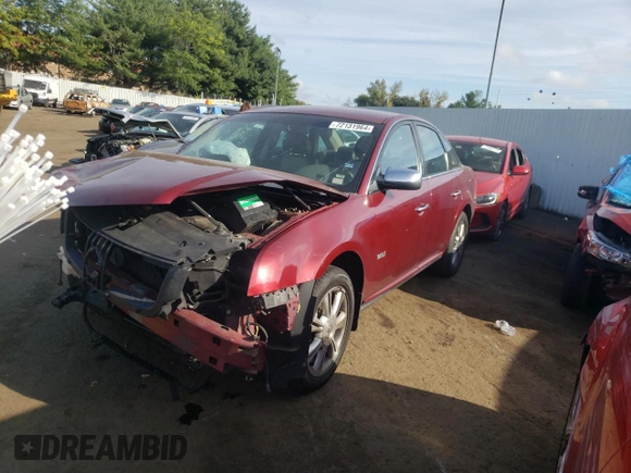 2008 Mercury Sable Premier с VIN 1MEHM42W08G610580, выставлен на аукционе Copart как лот 72131964 с пробегом Не указан миль и Списание • Salvage title. История ставок и продаж доступна на DreamBid. Изображение 1.