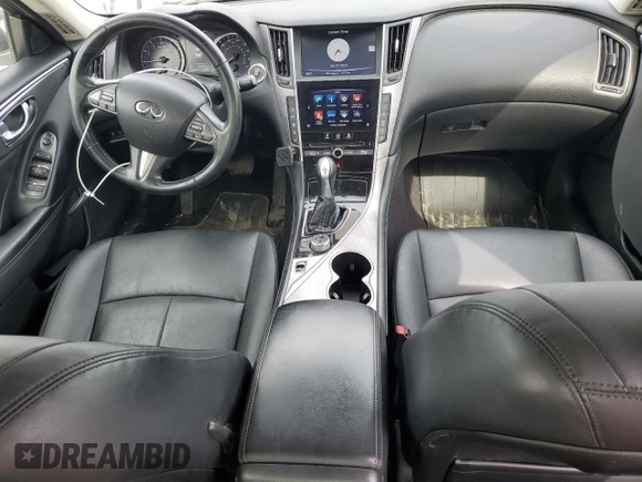 2016 Infiniti Q50 Premium with VIN JN1CV7AR2GM252066, listed as a Copart auction lot 53565405 with 163,870 mi miles and Salvage Title. Bid and sale history available at DreamBid. Image 8.