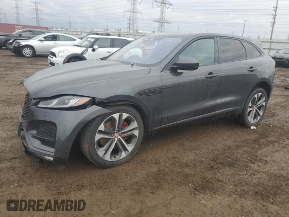 2021 Jaguar F-Pace S with VIN SADCJ2EX0MA681308, listed as a Copart auction lot 47428885 with 23,069 mi miles and Salvage title. Bid and sale history available at DreamBid. Image 1.