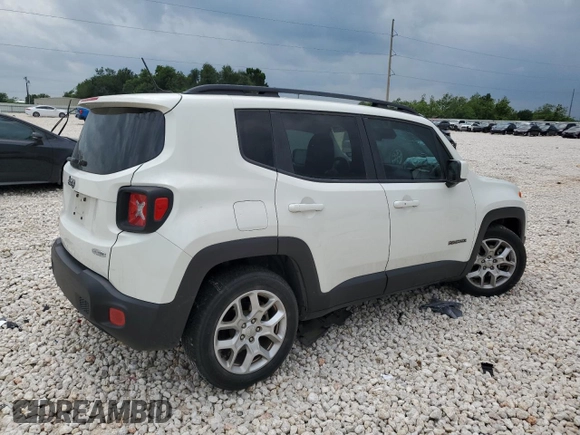 2017 Jeep Renegade Latitude with VIN ZACCJABB9HPG52068, listed as a Copart auction lot 55065385 with 57,773 mi miles and Salvage title. Bid and sale history available at DreamBid. Image 3.
