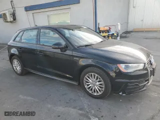 2016 Audi A3 e-tron Premium with VIN WAUVPBFF1GA142593, listed as a Copart auction lot 43473355 with 45,629 mi miles and Salvage Title. Bid and sale history available at carsss.com. Image 4.