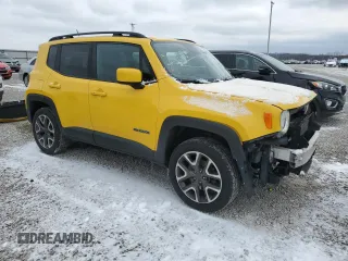 2017 Jeep Renegade Latitude with VIN ZACCJBBB4HPE72776, listed as a Copart auction lot 44373375 with 91,913 mi miles and Salvage Title. Bid and sale history available at carsss.com. Image 4.