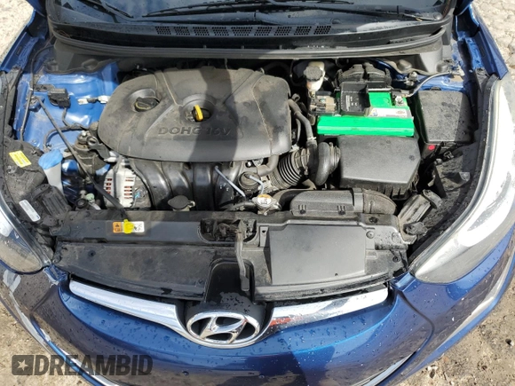 2016 Hyundai Elantra SE with VIN 5NPDH4AE7GH702342, listed as a Copart auction lot 48133575 with 129,978 mi miles and Salvage Title. Bid and sale history available at DreamBid. Image 11.