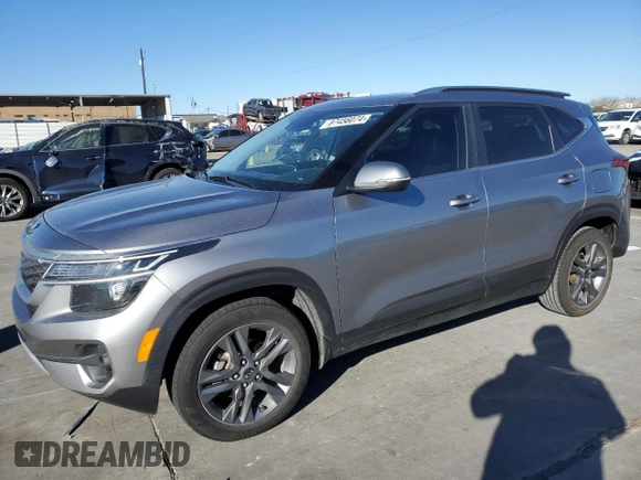 2021 Kia Seltos S with VIN KNDEU2AAXM7095595, listed as a Copart auction lot 87456074 with 122,712 mi miles and Clean Title. Bid and sale history available at DreamBid. Image 1.