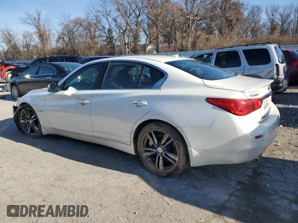 2017 Infiniti Q50 Sport z VIN JN1EV7AP8HM741578, wystawiony jako Copart lot #80983874 z przebiegiem 54 501 mil mil oraz Szkoda całkowita • Salvage title. Historia ofert i sprzedaży dostępna na DreamBid. Obrazek 2.