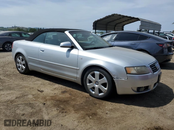 2003 Audi A4 3.0L with VIN WAUAT48H03K018355, listed as a Copart auction lot 53523405 with 104,271 mi miles and Clean title. Bid and sale history available at DreamBid. Image 4.