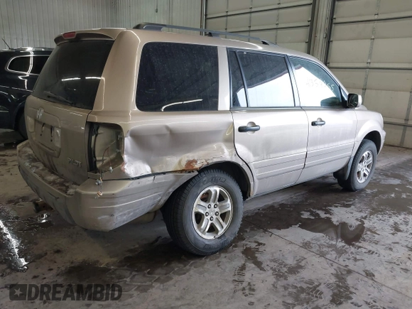 2005 Honda Pilot EX-L with VIN 2HKYF18535H541870, listed as a IAAI auction lot 41354455 with 0 mi miles. Bid and sale history available at carsss.com. Image 4.
