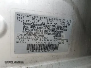 2017 Nissan Note SV with VIN 3N1CE2CP3HL359508, listed as a Copart auction lot 52831225 with 101,448 mi miles and Salvage Title. Bid and sale history available at DreamBid. Image 12.