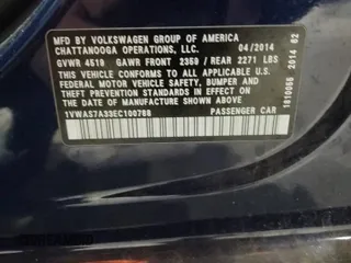 2014 Volkswagen Passat S with VIN 1VWAS7A33EC100788, listed as a Copart auction lot 88483525 with 90,837 mi miles and Clean Title. Bid and sale history available at carsss.com. Image 12.