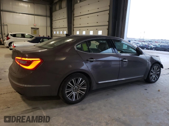 2014 Kia Cadenza Premium with VIN KNALN4D74E5141707, listed as a Copart auction lot 41341185 with 137,325 mi miles and Salvage Title. Bid and sale history available at carsss.com. Image 3.