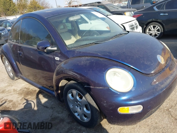 2002 Volkswagen Beetle GLS z VIN 3VWCB21CX2M432877, wystawiony jako IAAI lot #41605027 z przebiegiem Nie podano mil oraz . Historia ofert i sprzedaży dostępna na DreamBid. Obrazek 1.