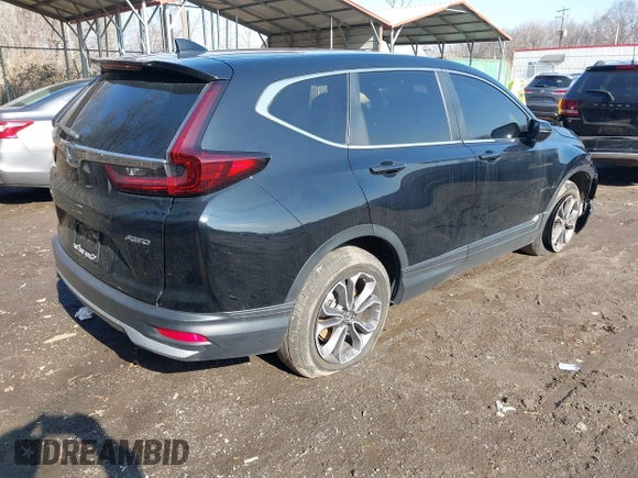 2021 Honda CR-V EX with VIN 2HKRW2H54MH611854, listed as a IAAI auction lot 41437376 with 56,377 mi miles. Bid and sale history available at carsss.com. Image 4.