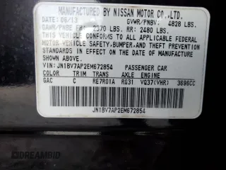 2014 Infiniti Q50 z VIN JN1BV7AP2EM672854, wystawiony jako Copart lot #78478594 z przebiegiem 122 796 mil mil oraz Szkoda całkowita • Salvage title. Historia ofert i sprzedaży dostępna na DreamBid. Obrazek 14.